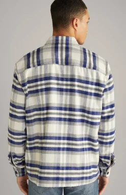 Flanell-Hemd Harvi in Navy/Beige kariert