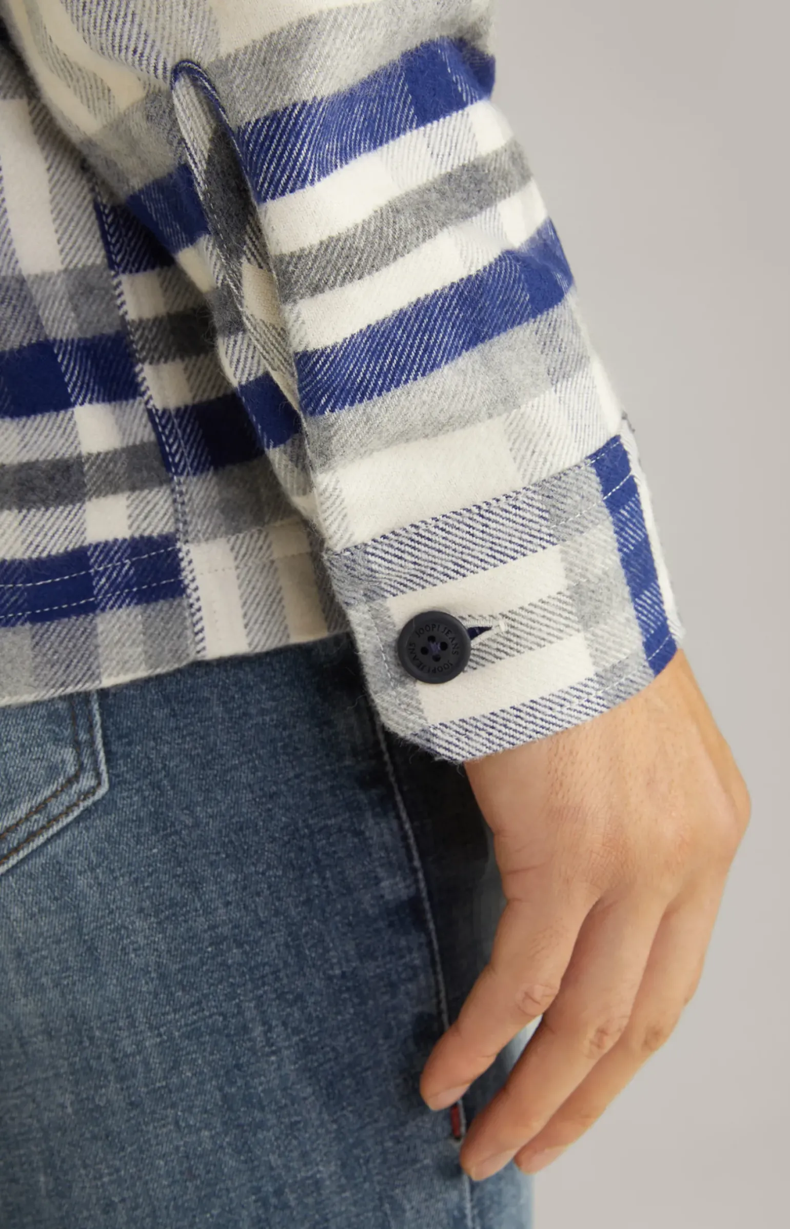 Flanell-Hemd Harvi in Navy/Beige kariert