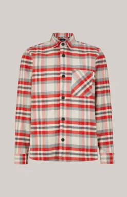 Flanell-Hemd Harvi in Rot/Beige kariert