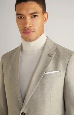 Flanell-Sakko Four in Beige meliert