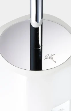 Freistehende WC-Bürstengarnitur Crystal Line in Weiß