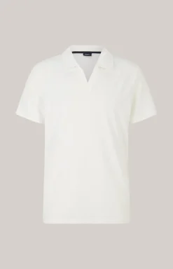 Frottee-Polohemd Piero in Creme strukturiert