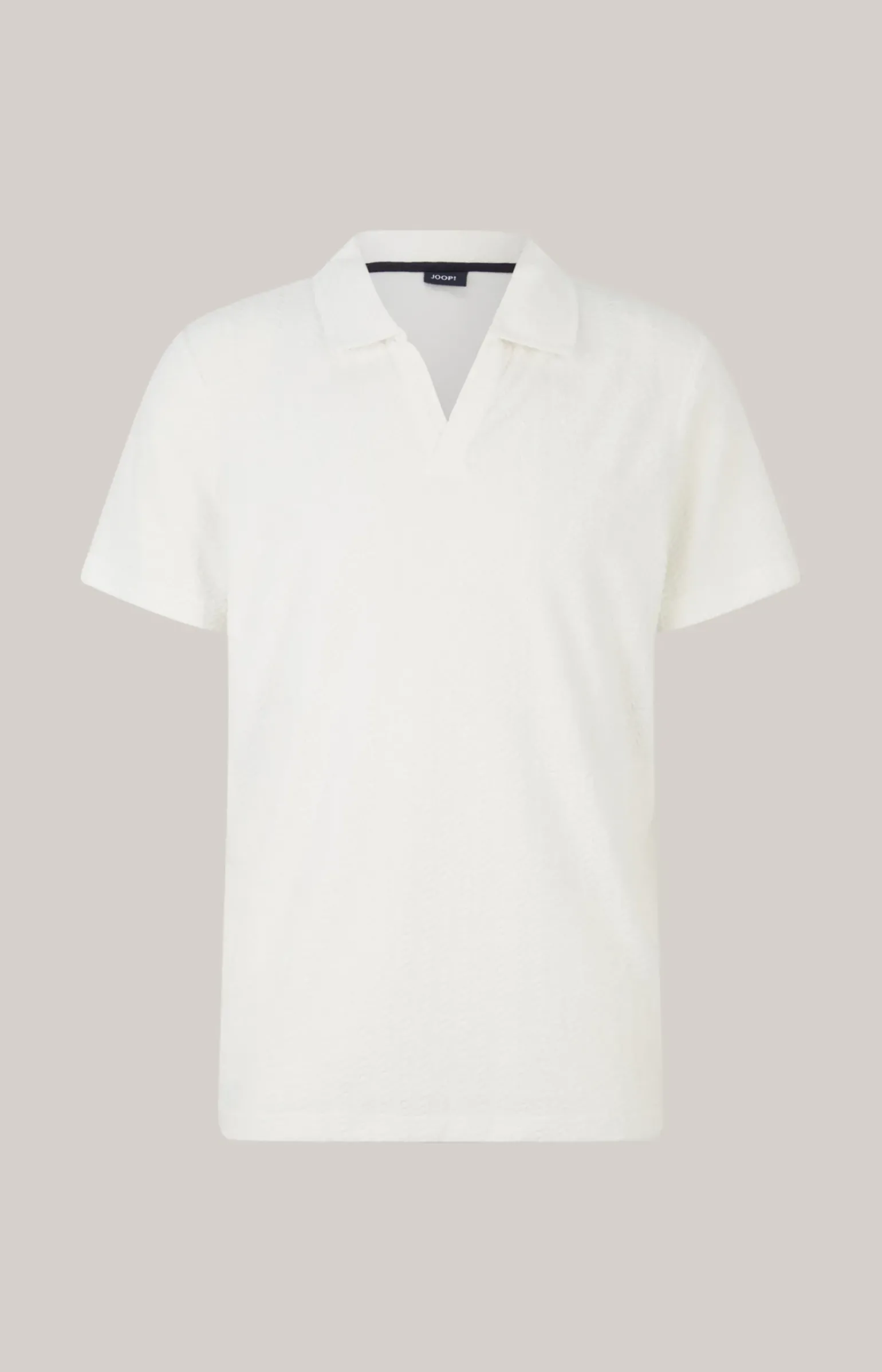 Frottee-Polohemd Piero in Creme strukturiert