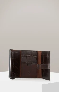 Geldbörse Fano C-Three E-Cage in Dunkelbraun