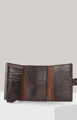 Geldbörse Fano C-Two E-Cage in Dunkelbraun