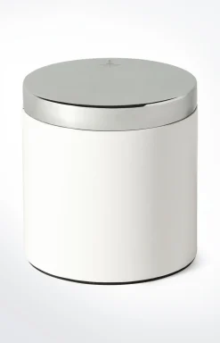 Große Aufbewahrungsdose Chromeline, Silber/Weiß