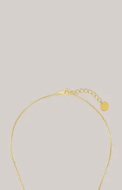 Halskette mit Logo-Anhänger in Gold