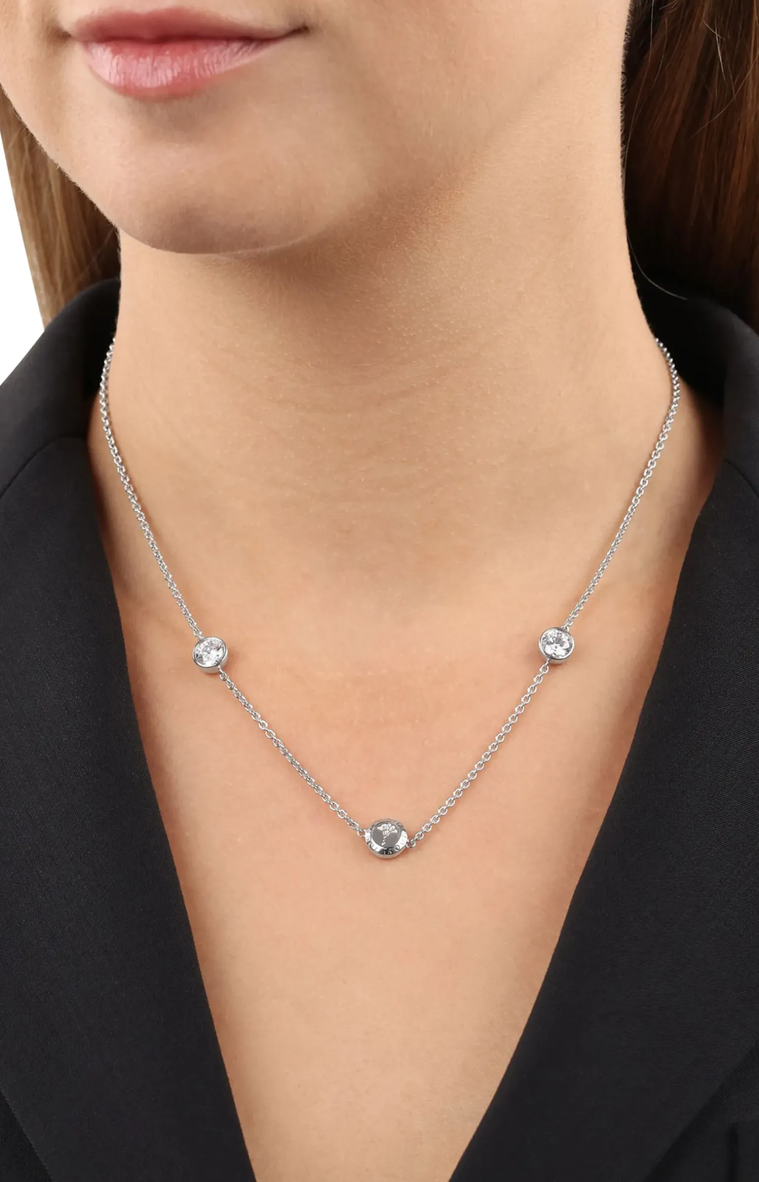 Halskette mit Zirkonia in Silber