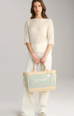 Handtasche Calduccio Denim Yvette in Hellblau