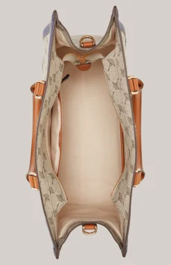 Handtasche Mazzolino Due Aurelia in Taupe/Grün/Blau