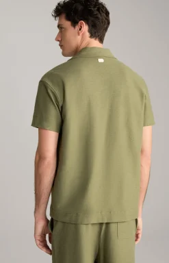 Hemd Damian in Oliv strukturiert