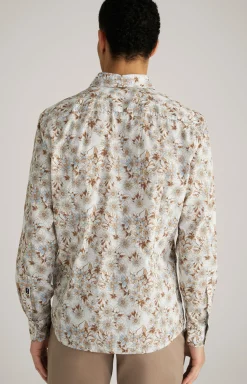 Hemd Hanson in Braun/Ecru gemustert