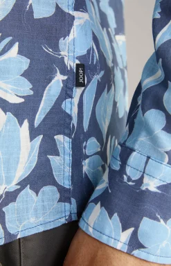 Hemd Hanson in Dunkelblau/Hellblau gemustert