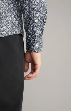 Hemd Hanson in Dunkelblau gemustert