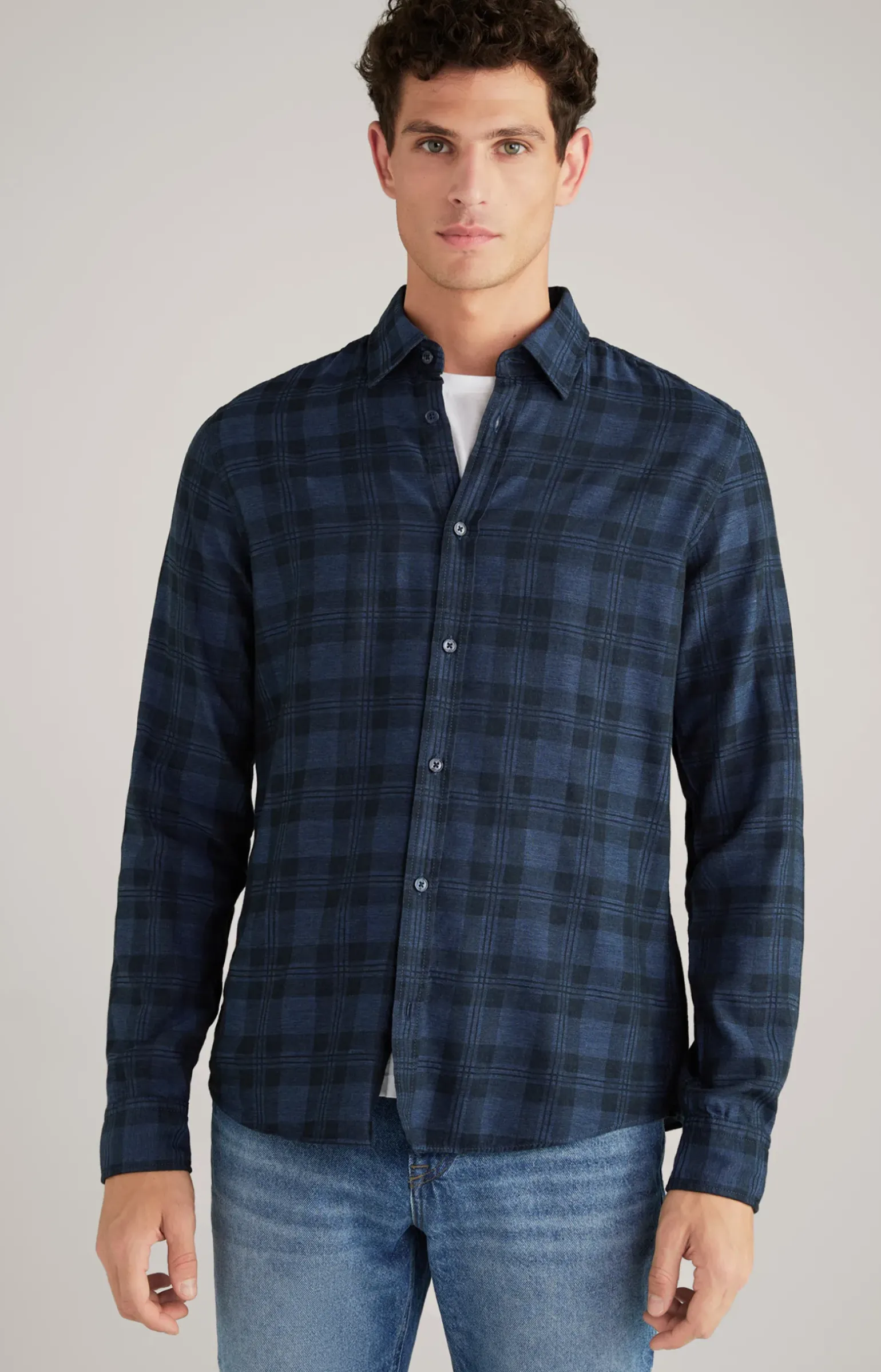 Hemd Hanson in Dunkelblau kariert