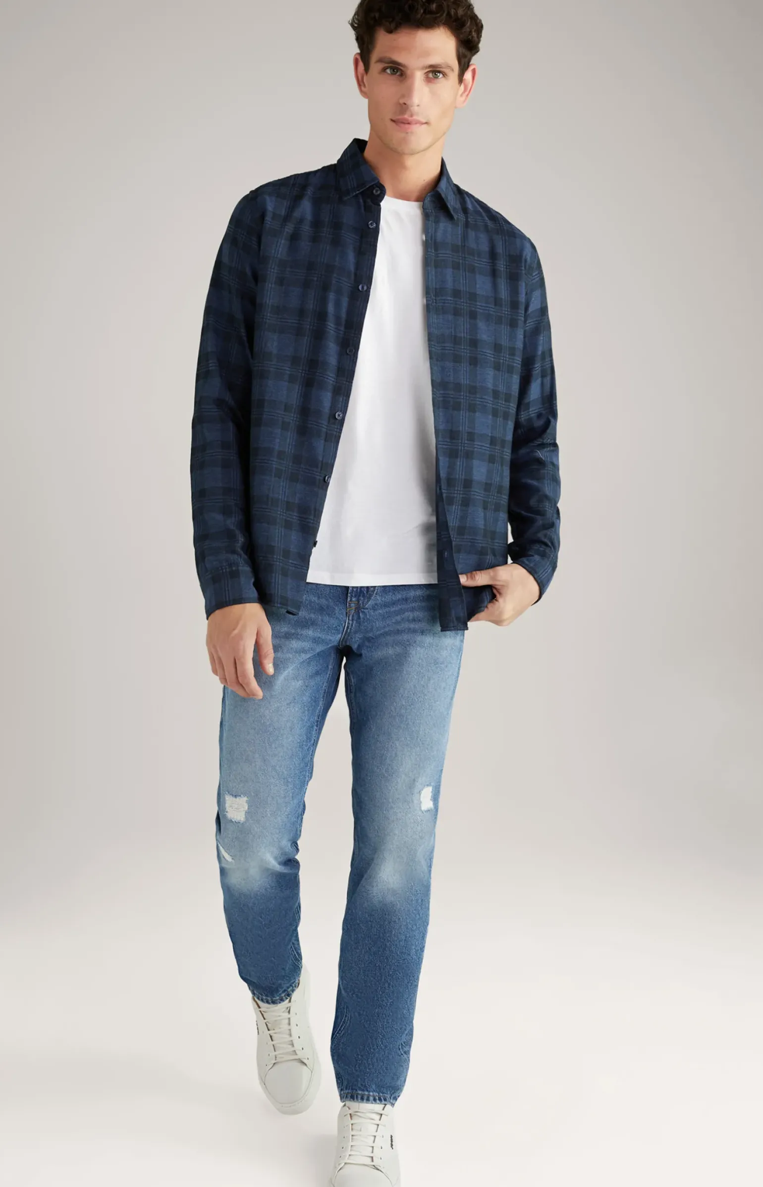 Hemd Hanson in Dunkelblau kariert