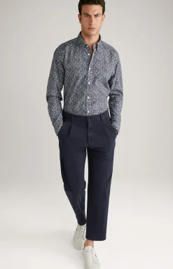 Hemd Hanson in Dunkelblau/Offwhite