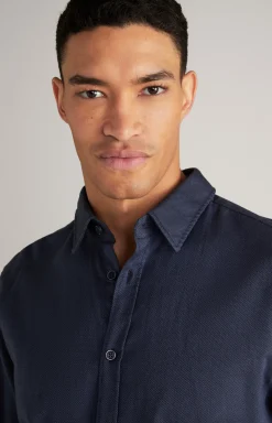 Hemd Hanson in Dunkelblau meliert