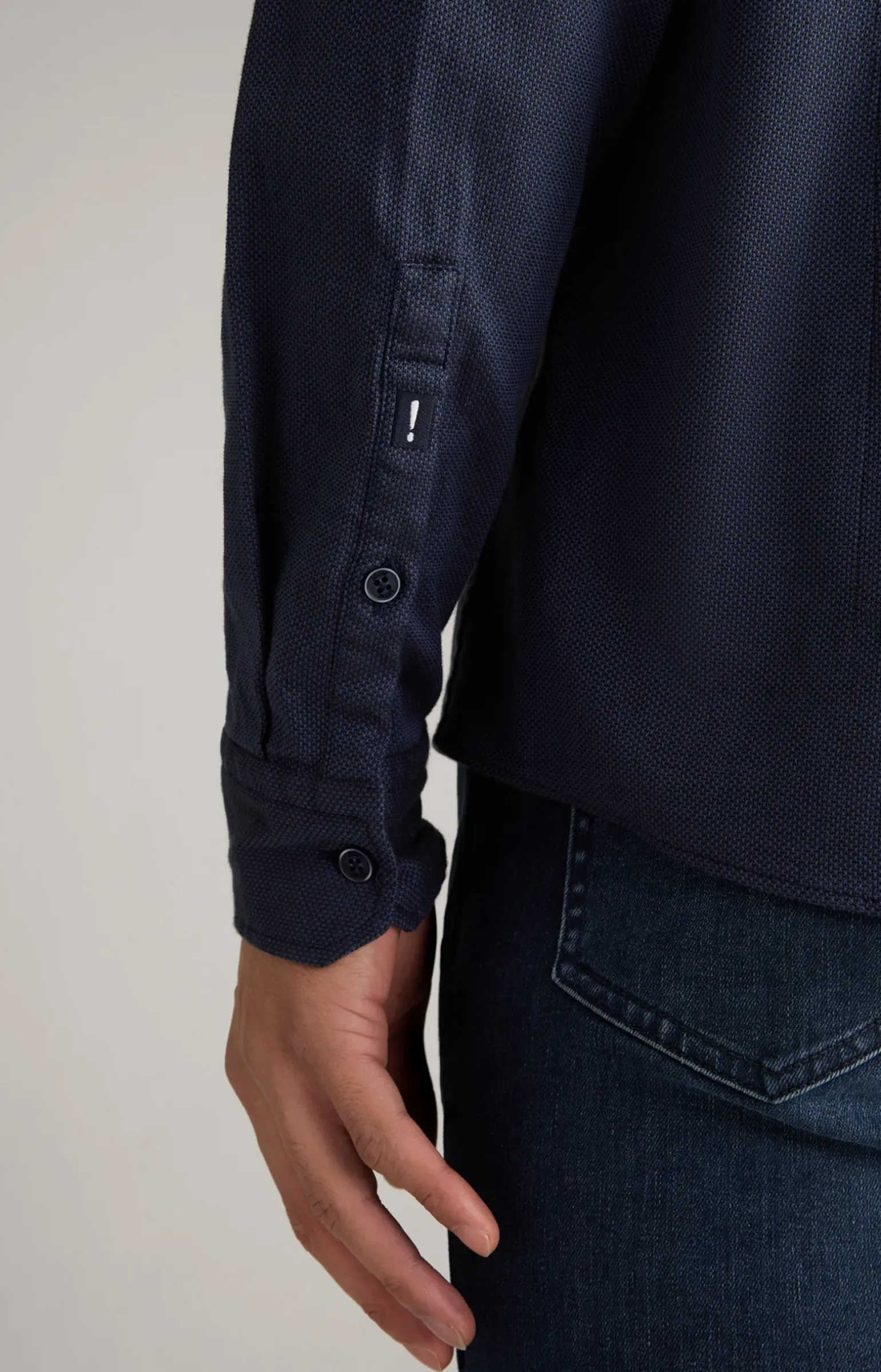 Hemd Hanson in Dunkelblau meliert