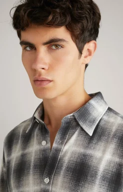 Hemd Hanson in Grau gemustert