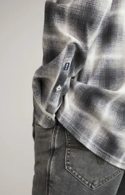 Hemd Hanson in Grau gemustert