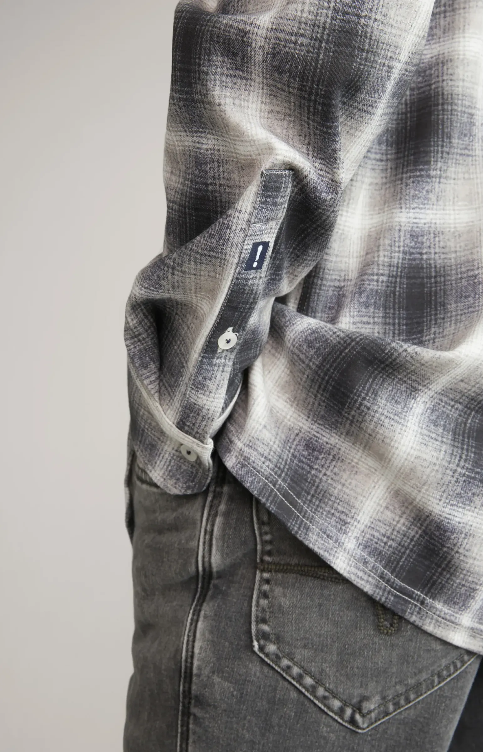 Hemd Hanson in Grau gemustert