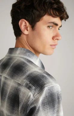 Hemd Hanson in Grau gemustert