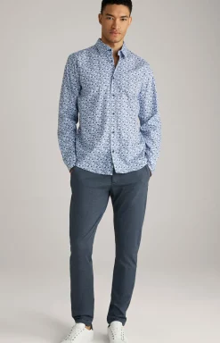 Hemd Hanson in Hellblau gemustert