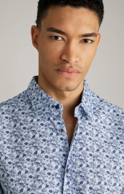 Hemd Hanson in Hellblau gemustert