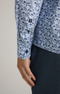 Hemd Hanson in Hellblau gemustert