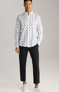 Hemd Hanson in Weiß gemustert