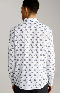 Hemd Hanson in Weiß gemustert