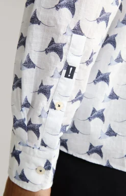 Hemd Hanson in Weiß gemustert