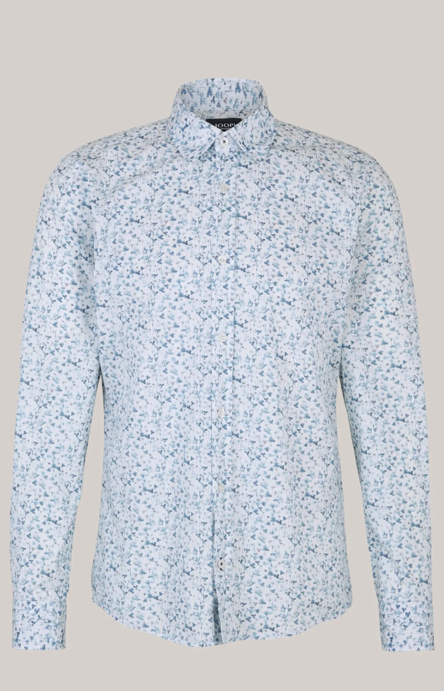 Hemd Hanson in Weiß/Blau gemustert