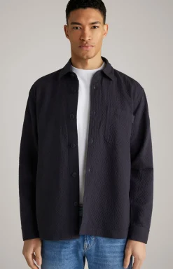 Hemd Harvi in Dunkelblau strukturiert