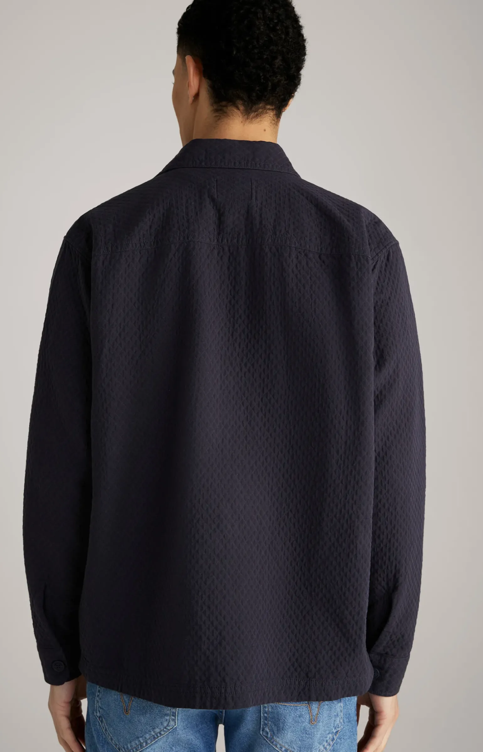 Hemd Harvi in Dunkelblau strukturiert