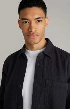 Hemd Harvi in Dunkelblau strukturiert