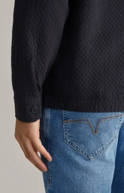 Hemd Harvi in Dunkelblau strukturiert