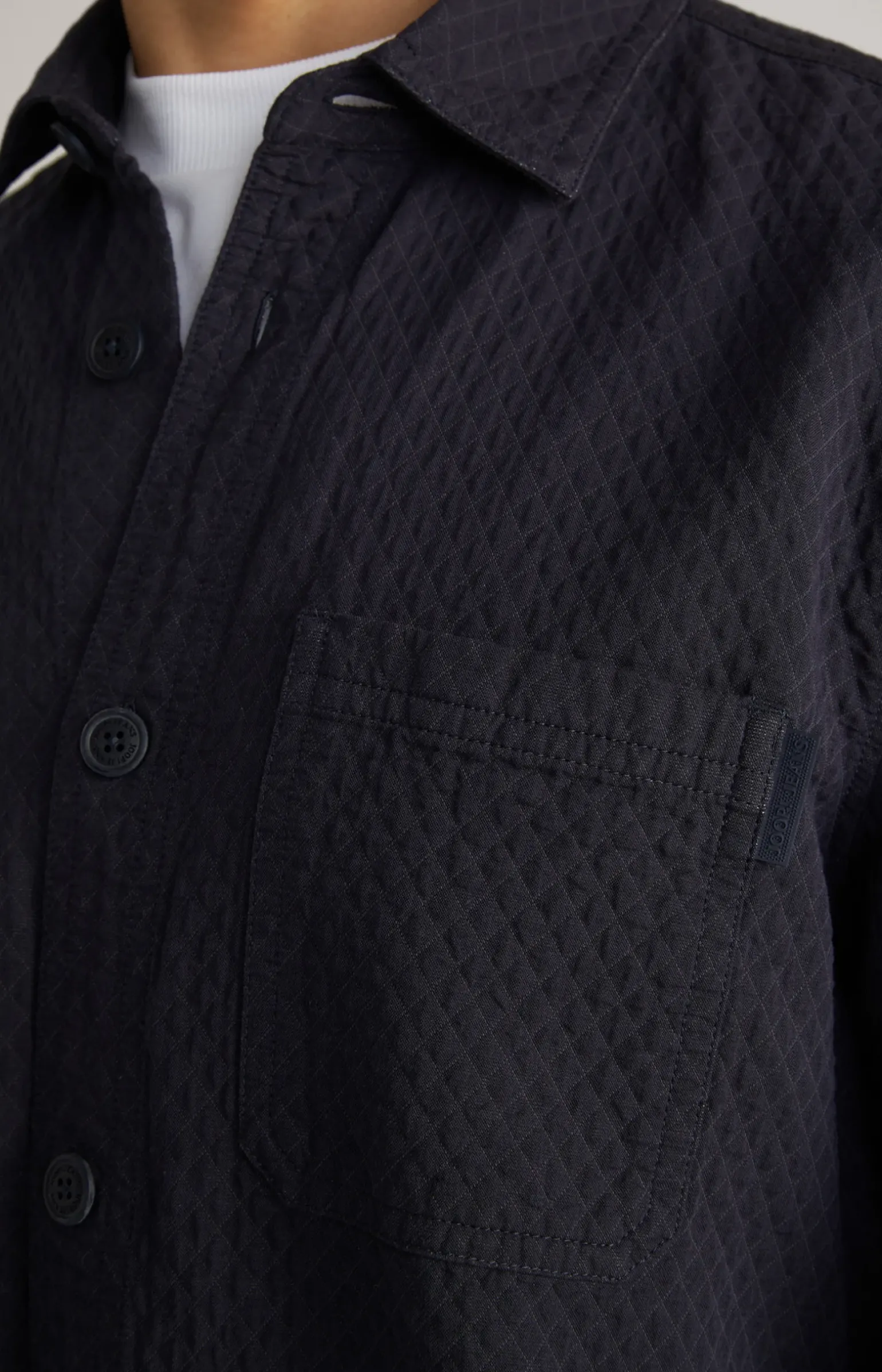 Hemd Harvi in Dunkelblau strukturiert