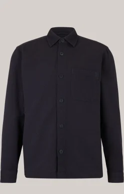 Hemd Harvi in Dunkelblau strukturiert