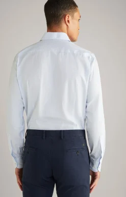 Hemd Mika in Hellblau gestreift