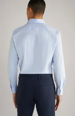 Hemd Mika in Hellblau strukturiert