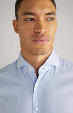 Hemd Mika in Hellblau strukturiert