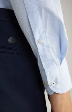 Hemd Mika in Hellblau strukturiert