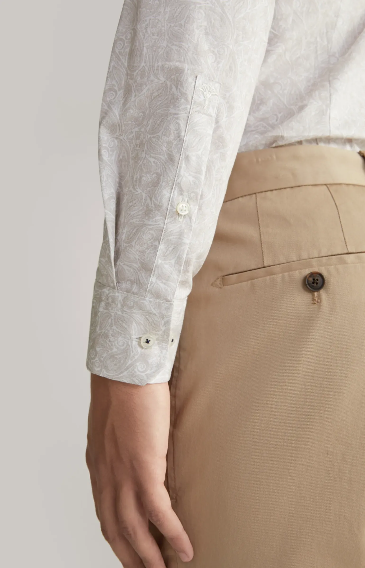 Hemd Pai in Beige gemustert