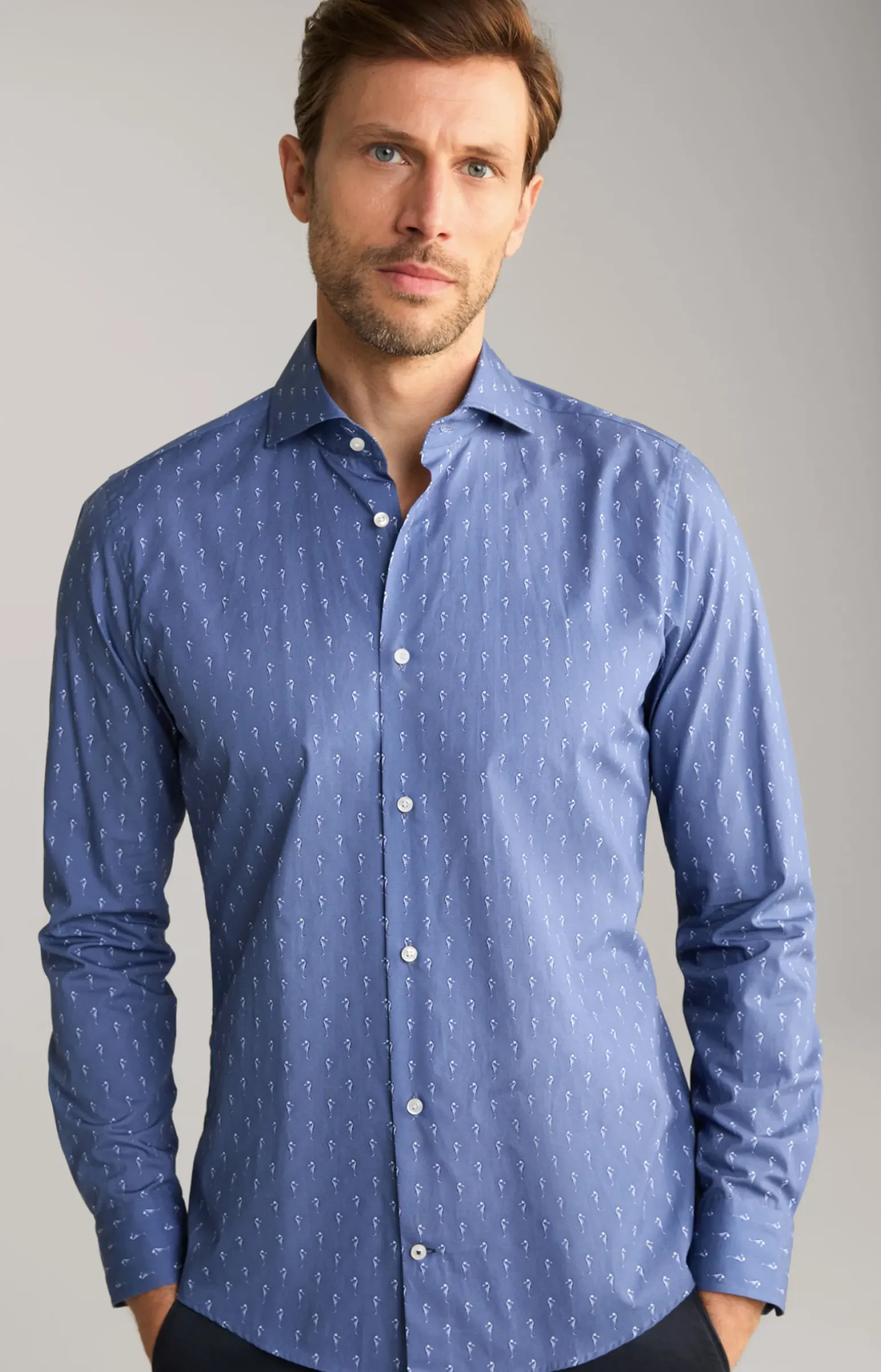 Hemd Pai in Blau gemustert