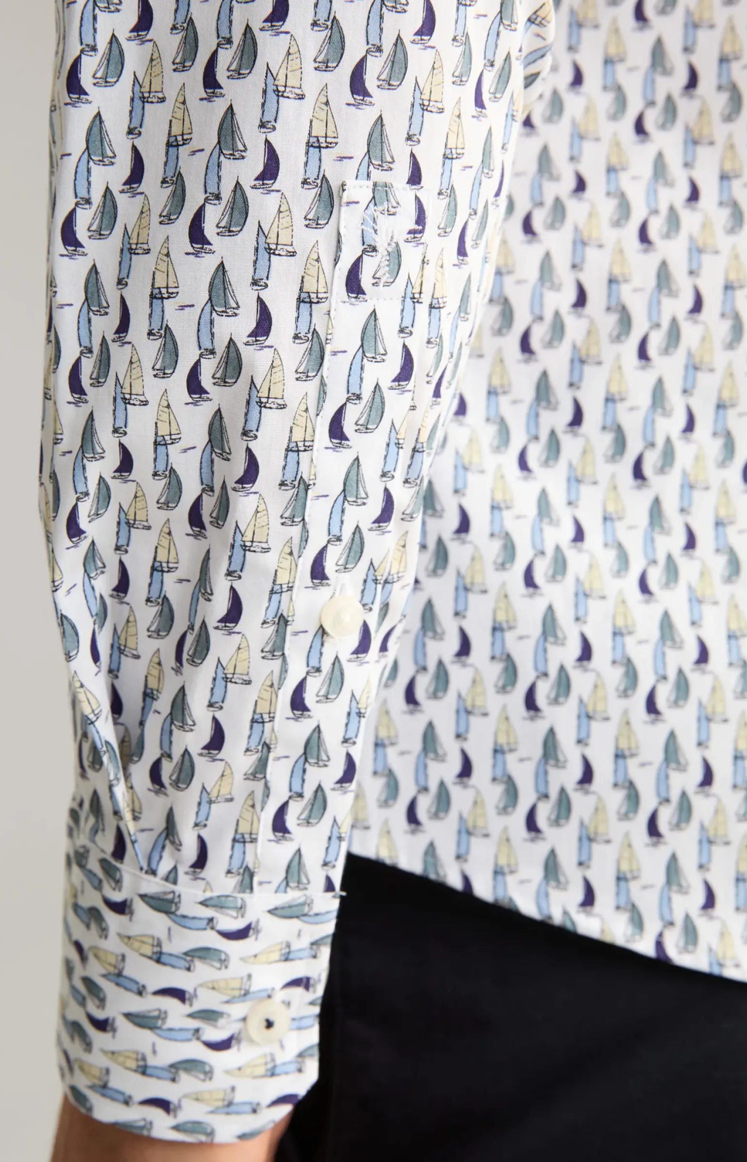 Hemd Pai in Blau/Gelb gemustert