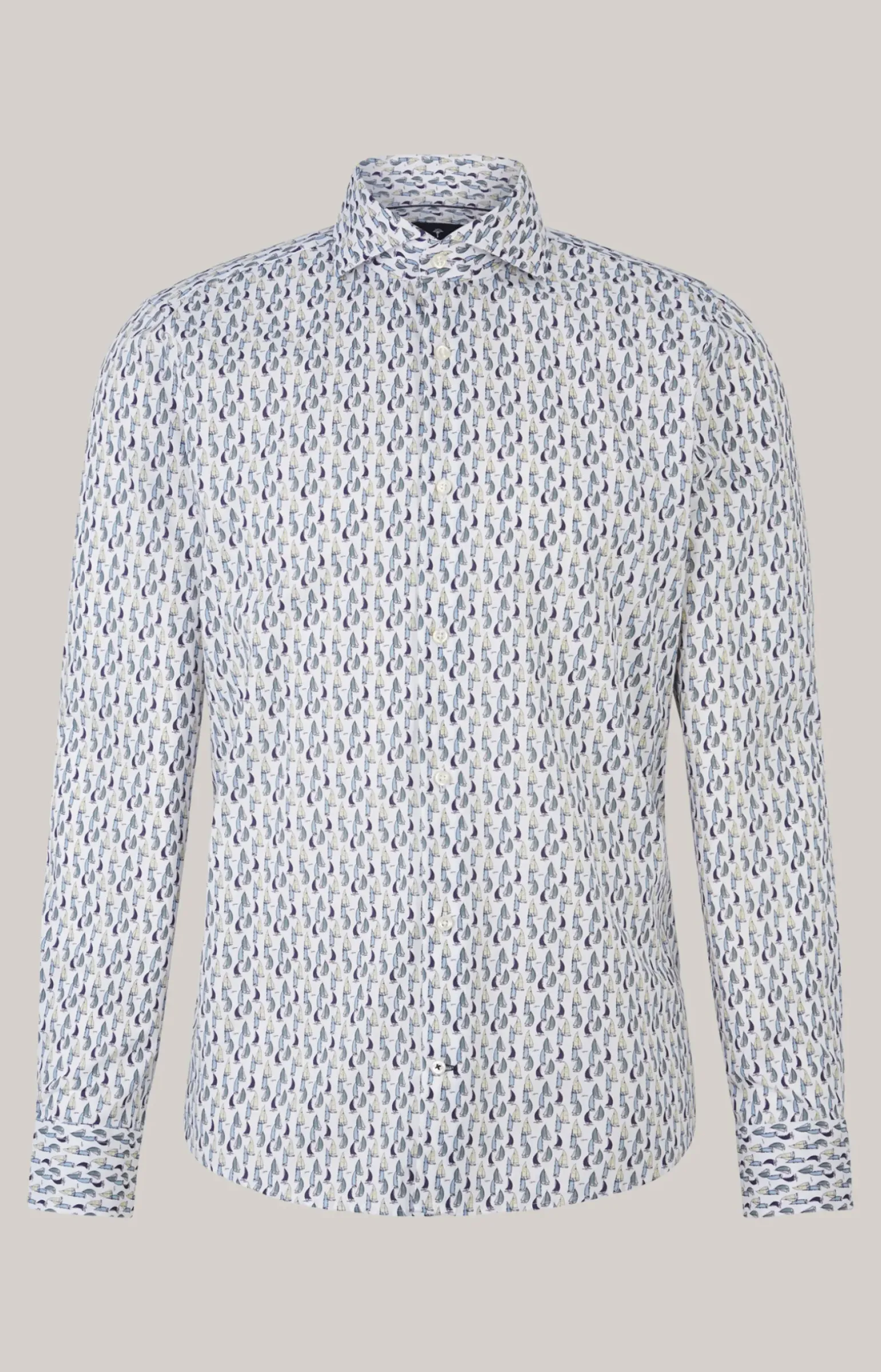 Hemd Pai in Blau/Gelb gemustert