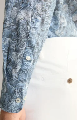 Hemd Pai in Grau/Blau gemustert