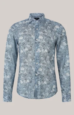 Hemd Pai in Grau/Blau gemustert